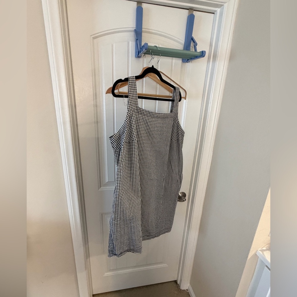 Gingham pattern dress